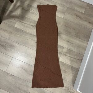 Brown Strapless Dress
